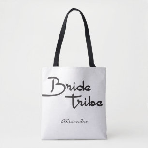 Bride Tribe, Personalised Name, bridesmaid gift Tote Bag