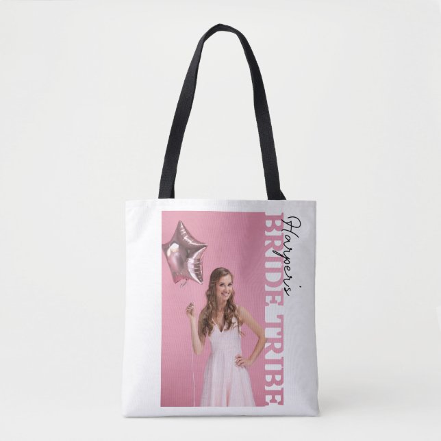 Bride Tribe Photo Tote Bag |Personalised Hen Party (Front)