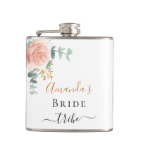 Bride tribe pink floral eucalyptus bachelorette