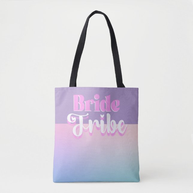 Bride Tribe Purple Tote Bag (Front)