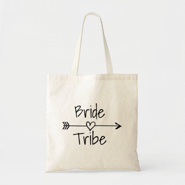 Bride Tribe tote bags for bridal and wedding party (Front)