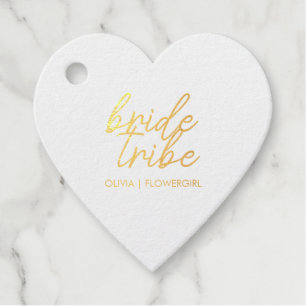 Bride Tribe Wedding Flower Girl Modern Favour Tags