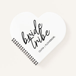 Bride Tribe   Wedding Flower Girl Modern Notebook