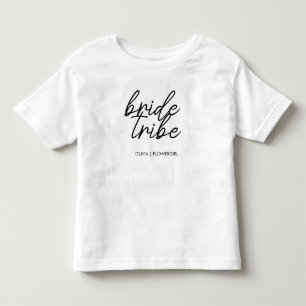 Bride Tribe Wedding Flower Girl Modern Toddler T-Shirt