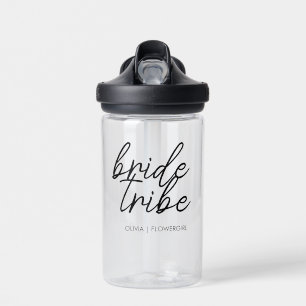 Bride Tribe Wedding Flower Girl Modern Water Bottle