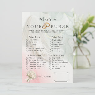 Bride Veil What's In Your Purse Bridal Shower Game Invitation