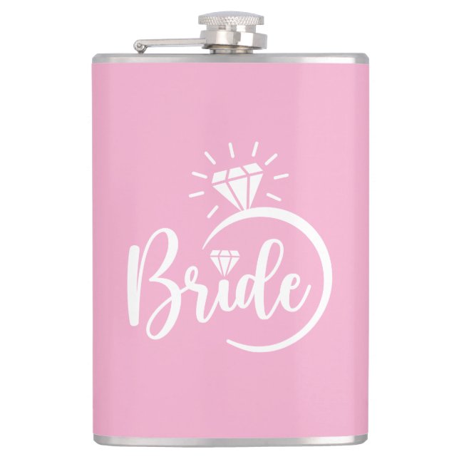 Bride Vinyl Wrapped Flask (Front)
