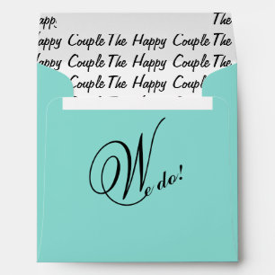 BRIDE We Do! The Happy Couple Bridal Shower Party Envelopes