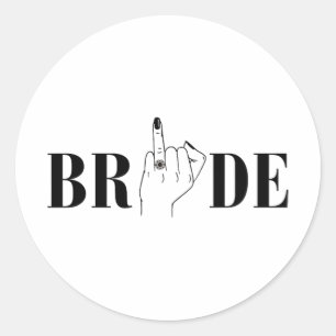 Bride Wedding Bridesmaid Squad Bachelorette Party Classic Round Sticker