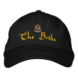 Bride Wedding Brown Embroidered Hat
