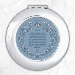 Bride Wedding Gift from Mum Something Blue Boho Compact Mirror<br><div class="desc">A stunning compact mirror, for a sentimental bride wedding gift from Mum that will leave a lasting impression on your special day. Adorned with a delicate dusty blue and pink floral wreath, this mirror radiates a charming Boho style. To add an enchanting touch, it features a celestial element, symbolising the...</div>
