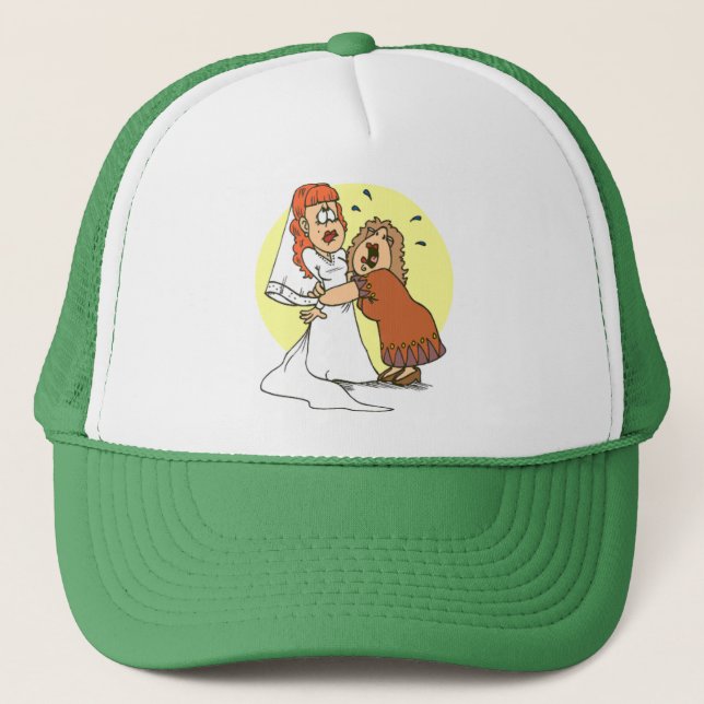Bride wedding humour trucker hat (Front)