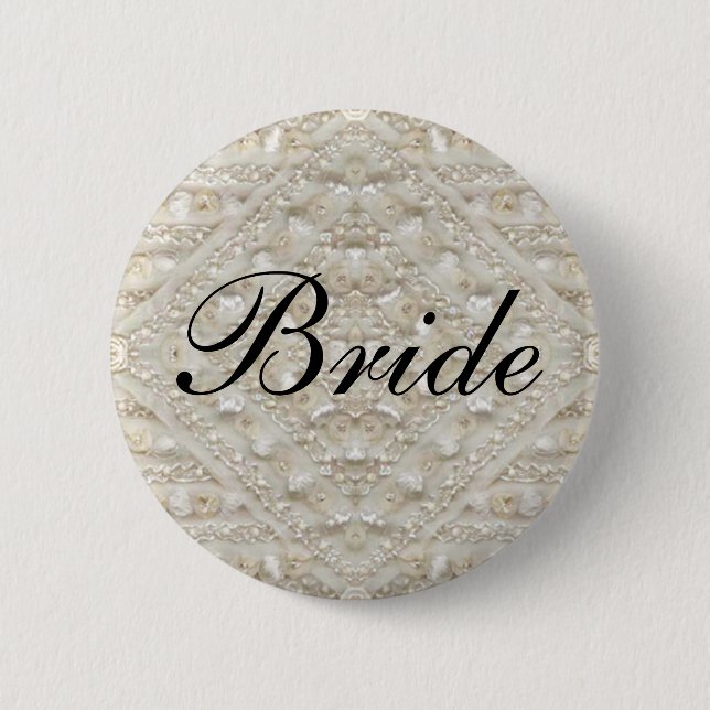 Bride Wedding  lace antique 6 Cm Round Badge (Front)