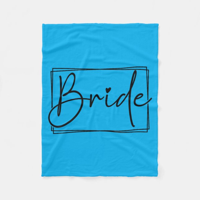 Bride Wedding Party Bachelorette Bridal Matching Fleece Blanket (Front)