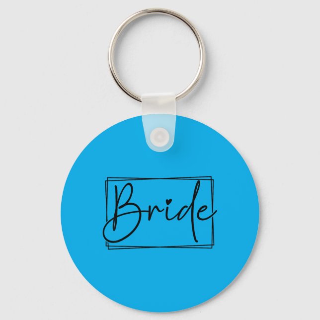 Bride Wedding Party Bachelorette Bridal Matching Key Ring (Front)