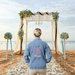 Bride Wedding Ring Bridal Shower Denim Jacket