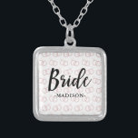 Bride Wedding Ring Pattern and Name Necklace<br><div class="desc">Bride Wedding Ring Pattern and Name Necklace.</div>