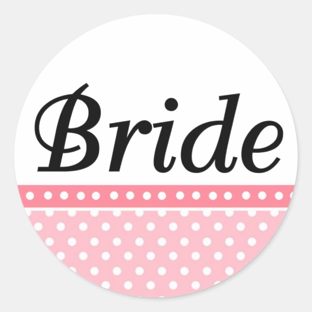 Bride Wedding Stickers (Front)