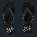 Bride White Script Flip Flops<br><div class="desc"></div>