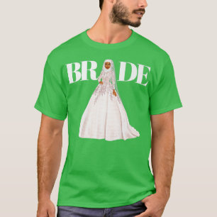 Bride Wife Valentines Muslim Wedding Marriage Wome T-Shirt