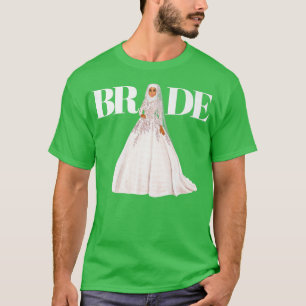 Bride Wife Valentines Muslim Wedding Marriage Wome T-Shirt