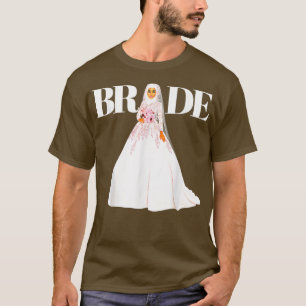 Bride Wife Valentines Muslim Wedding Marriage Wome T-Shirt