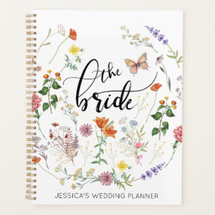 Bride Wild Flowers Vintage Name Wedding Planner