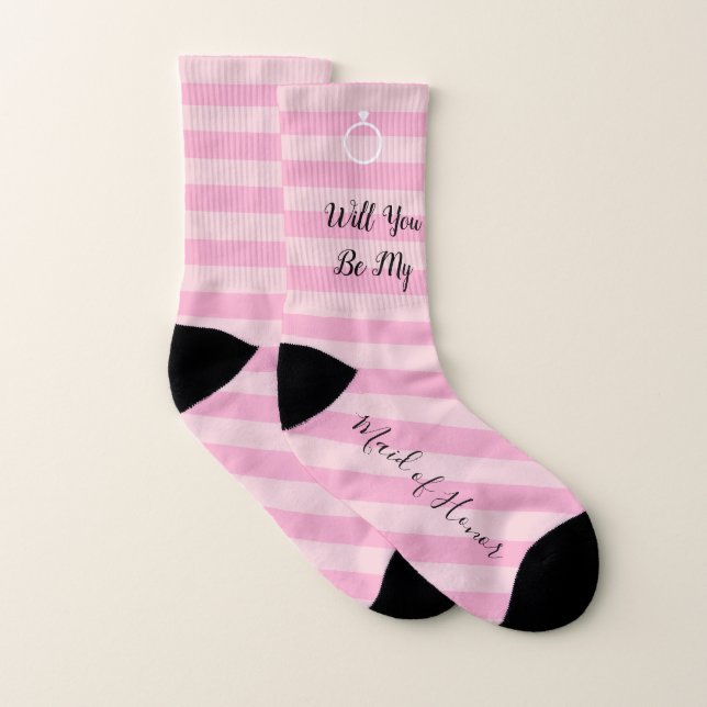 BRIDE Will You Be My Maid Of Honour Party Socks (Pair)