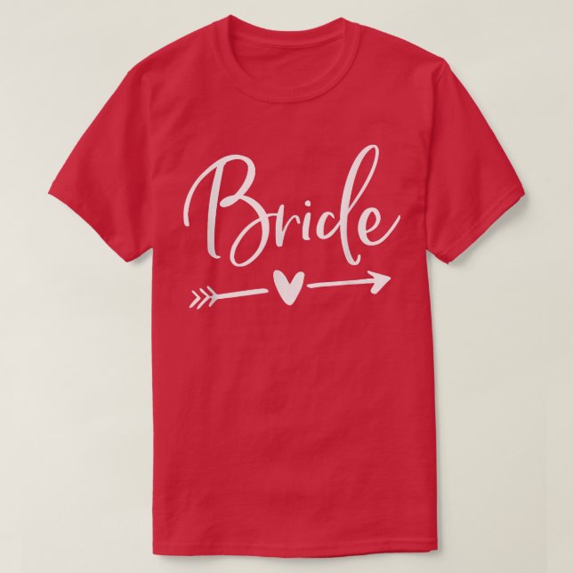 Bride With Arrow And Heart  T-Shirt (Design Front)