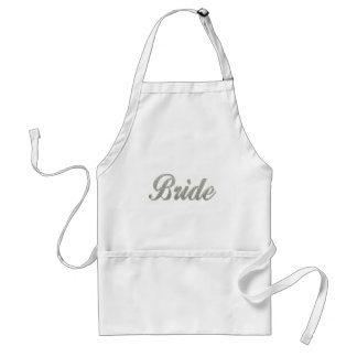Bride with bling standard apron