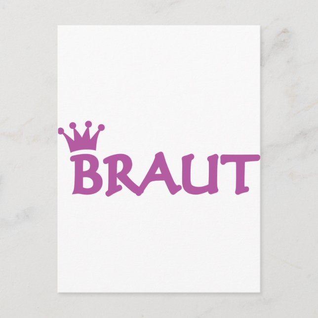 bride with crown icon postcard (Front)