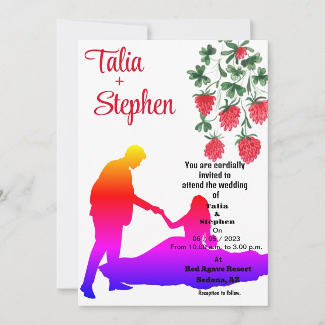 Bride with Groom Invitation (Front)