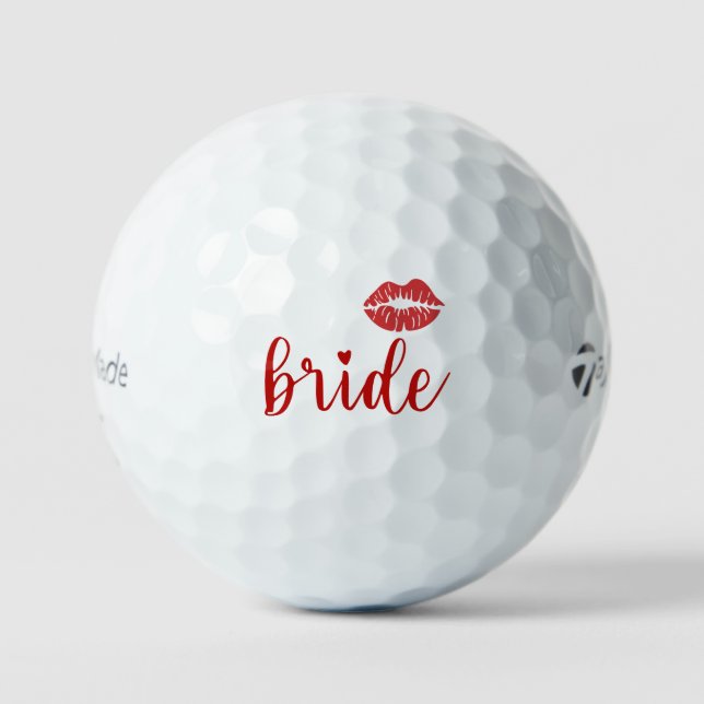 Bride with red lips golf balls (Front)