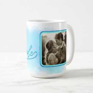 Bride Wording Photo Template Paint Splotch Coffee Mug