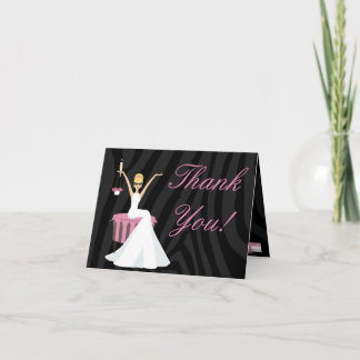 Bride Zebra Print Shabby Chic Thank You Cards