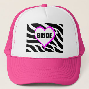 Bride Zebra Stripes Trucker Hat