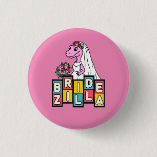 Bride Zilla Retro 3 Cm Round Badge