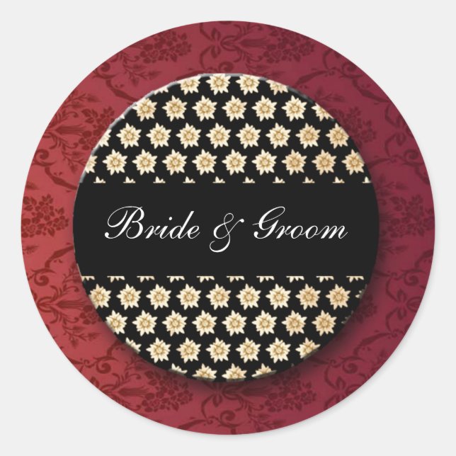 bridegroom_sticker classic round sticker (Front)