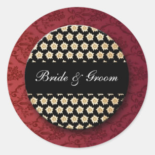 bridegroom_sticker classic round sticker