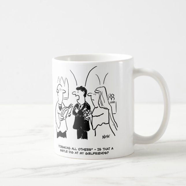Bridegroom thinks Vicar is having a dig at him Coffee Mug (Right)