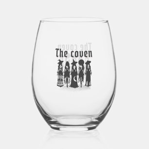 bridemaids coven bachelorette party stemless wine glass