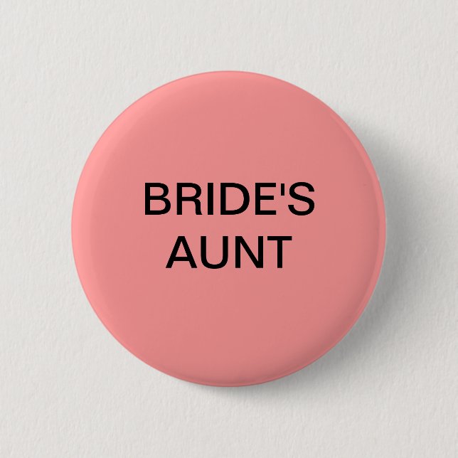 BRIDE's AUNT BUTTON (Front)