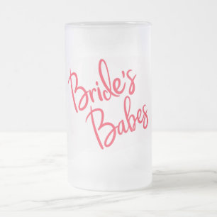 Brides Babes Wedding Frosted Glass Beer Mug