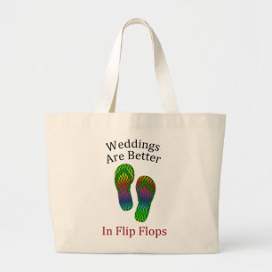Bride's Beach Themed Wedding Large Tote Bag