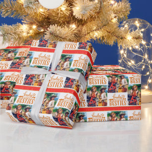 Brides Besties Modern Photo Wedding Bridesmaid Wrapping Paper