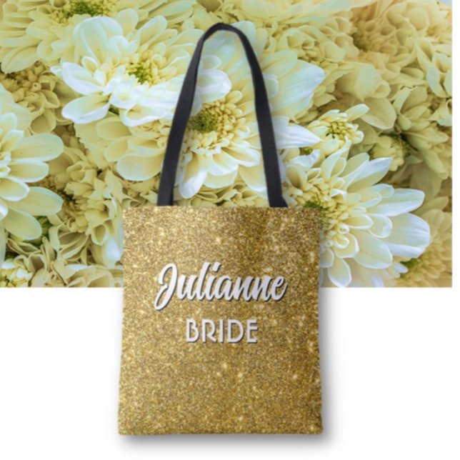 Bride's Bling! Custom cute Wedding party Tote Bag (Creator Uploaded)