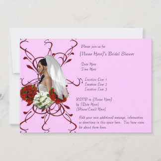 Bride's Bouquet Bridal Shower Favours Invitation