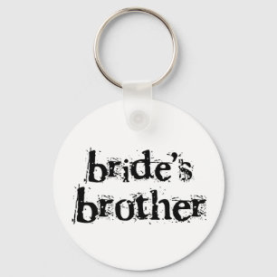 Bride's Brother Black Text Key Ring