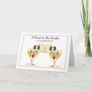 Brides Champagne Toast, Lesbian Wedding Congrats Card