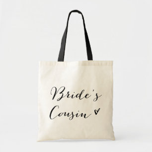 Bride's Cousin   Black Modern Calligraphy Bag
